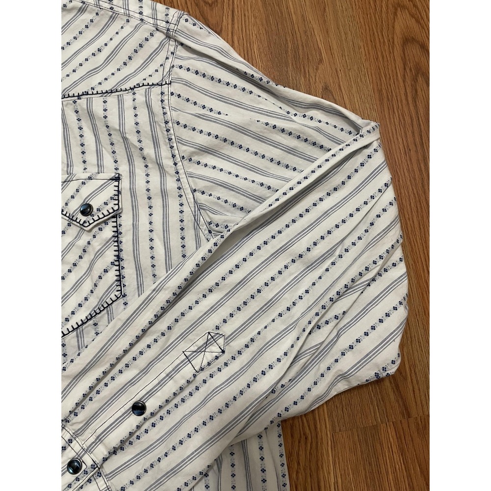 Cody James Western Pearl Snap Shirt Mens 2XL Striped Cowboy - Picture 5 of 11